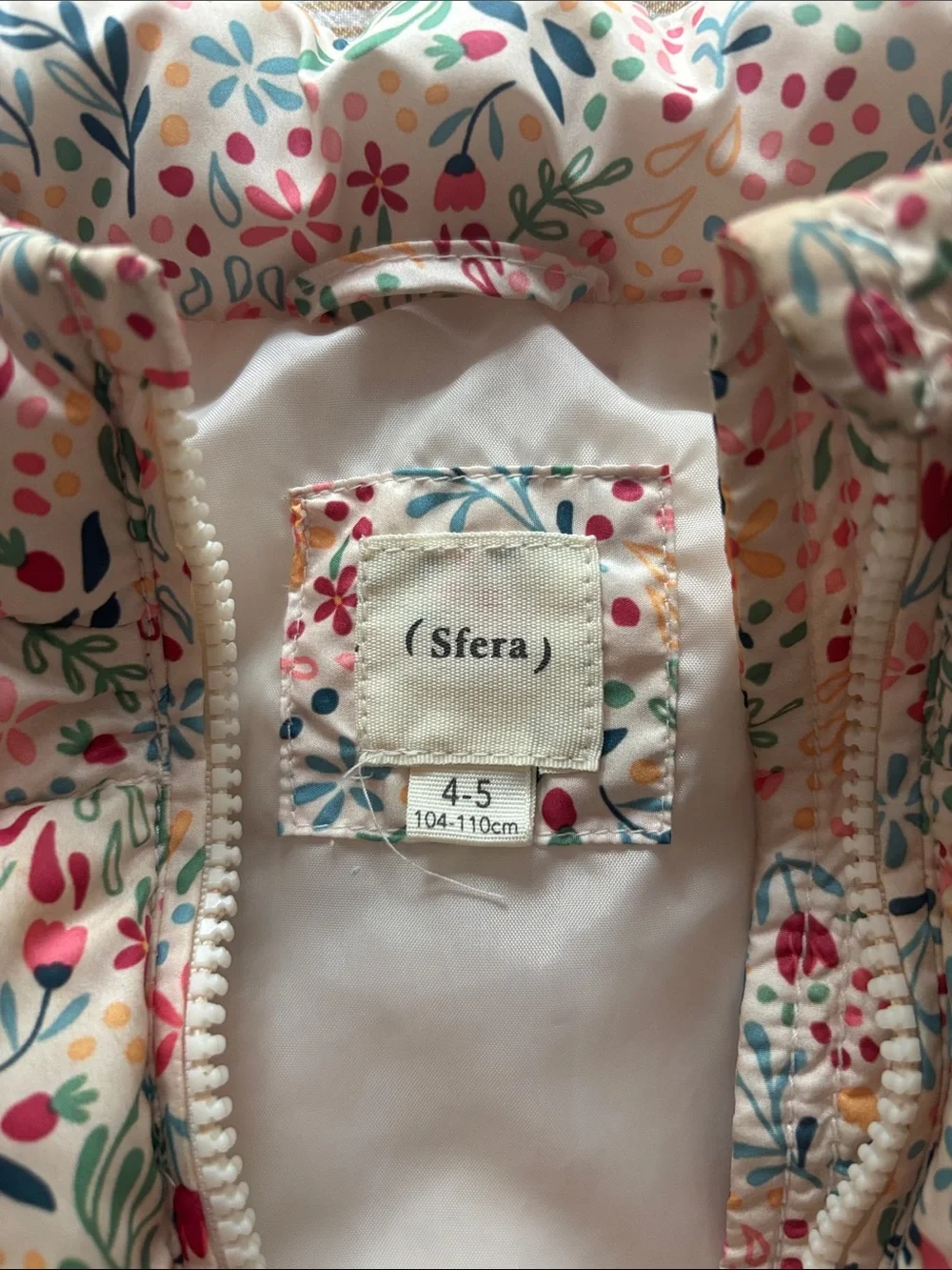 Girls' Floral Puffer Vest - sz4-5